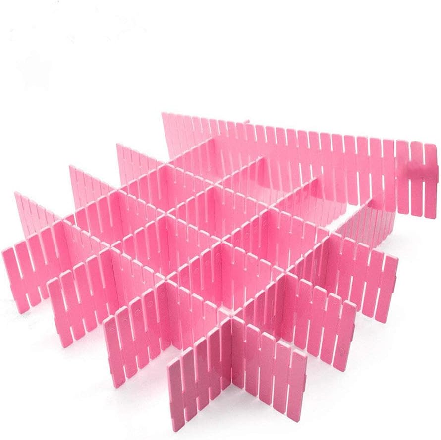 Koogel 8Pcs Drawer Dividers Adjustable,12.6 Inch Drawer Storage Organizer Adjustable Drawer Storage Organizer for Underwear Socks Belt Office Supplies