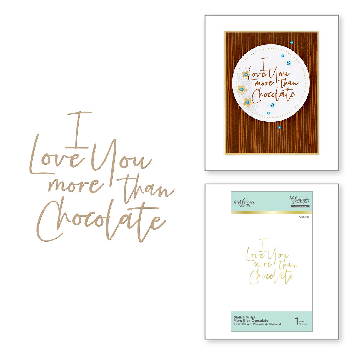 Glimmer Hot Foil Plate More Choco, Metal