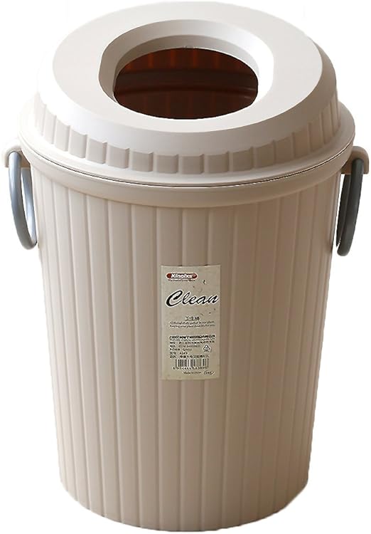 ASDFGH Contenedores de residuos,Diseño portátil Cubo con Tapa de