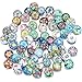 Ginooars Pack of 30 Mixed Style Glass Snaps Charm Buttons 18/20mm for Interchangeable Snaps Jewelry Making