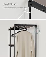 SONGMICS Freestanding Wardrobe Taupe 43x124x182 cm RYG026R02 view 8