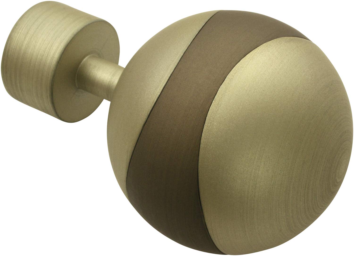 Gardinia Orbit, 2 x end Piece, Metal, Champagne/Cappuccino, for Curtain Technology, Diameter, Ø 19 mm