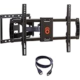 ECHOGEAR Full Motion Articulating TV Wall Mount Bracket for most 37-70 inch LED, LCD, OLED and Plasma Flat Screen TVs w/ VESA patterns up to 600 x 400 - 16" Extension - EGLF1-BK