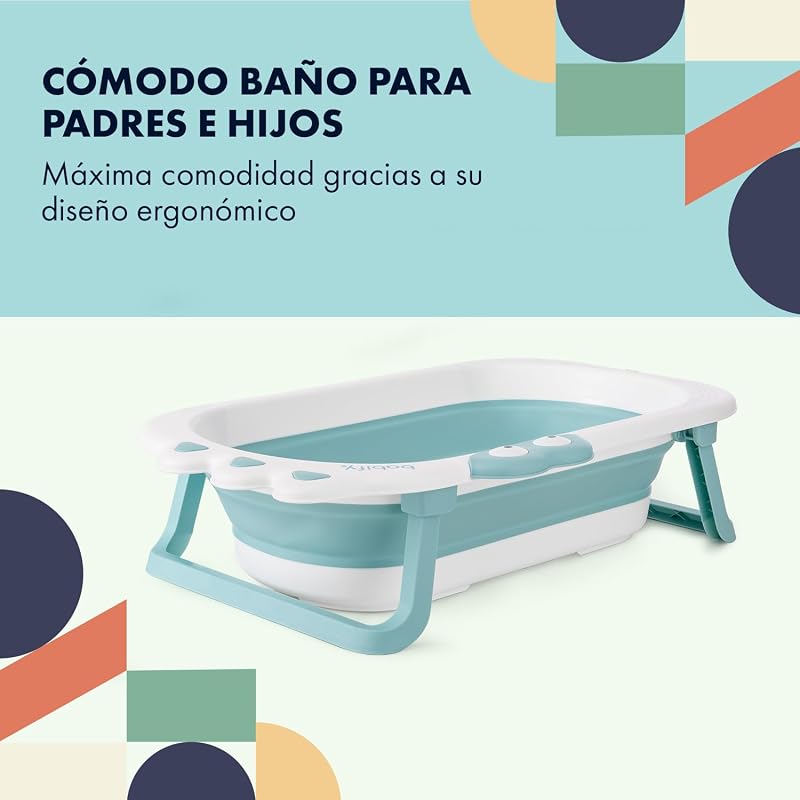 Banheira de banho de bebé dobrável sem almofada