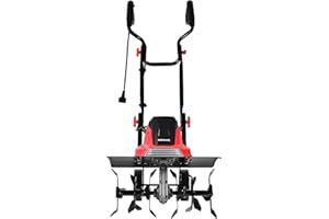 Goplus 17-Inch 13.5 Amp Corded Electric Tiller and Cultivator, Powerful Tillers w/ 9-Inch Tilling Depth, 6 Tines, Rototillers