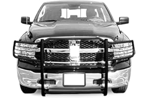 BLACK HORSE OFF ROAD Black Horse Grille brush Bumper Guard Modular Black Compatible with 09-10 Dodge Ram 1500|11-18 Ram 1500|19-24 Ram 1500 Classic(Excl.Rebel & Warlock Trims)-17DG109MA