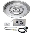 Stanbroil 19 Inch Round Drop-in Fire Pit Pan with Spark Ignition Kit, Propane Gas Version, Rated for up to 92,000 BTU’s