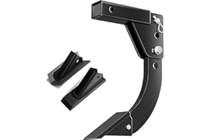 HOWBOW Hitch Mounted Trencher Fits 3 Point Hitch, Heavy Duty Subsoiler, Hitch Lawn Ripper for ATV/UTV Tractor, Updated Adjustable 16" Trenching Shank Plow, Thicken Trench Digger with 2pcs Replaceable Teeth