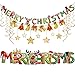 GorgeousRanch Christmas Party Decoration Banner Flag With Foil Swirl Ceiling Hanging Golden Stars (golden)For Fireplace Christmas Tree