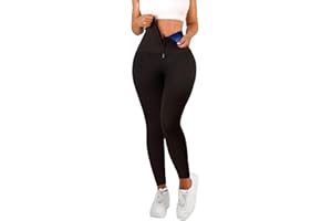CEIUEO Women Sauna Sweat Pants High Waisted Slimming Leggings Compression Waist Trainer Pants Body Shaper for Exercise