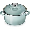 Le Creuset Enamel on Steel Traditional Petite Stockpot, 3.8qt., Sea Salt