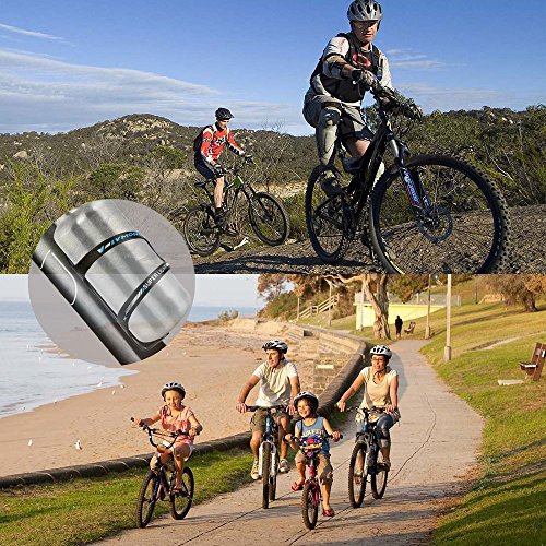 IACTIVE Bike Water Bottle Holder, Bicycle Alloy MTB Side Load Water Bottle Cage Bicycle Anti Rust Lightweight Bottle Brackets for Cycling Outdoor Sports (2 Pack) (Blue-S) - Thumbnail 6