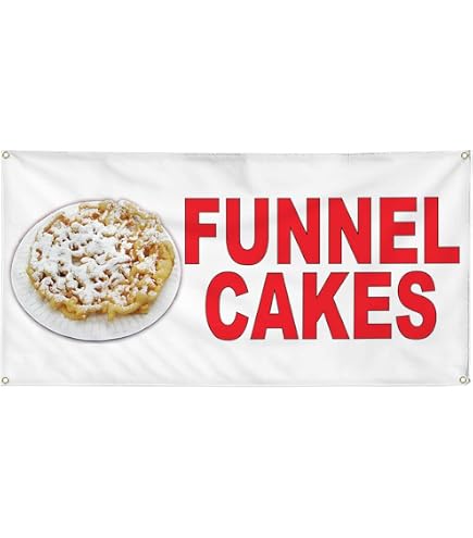FUNNEL CAKES - 2.5x11.5 Ft Feather Swooper Flag Banner For Business Or Event