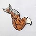 Pretty Fox Patch Embroidered Badge Iron On Sew On Emblem