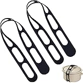 Fewoaei Silicone Latch Strap for Slow Cooker Lid, Pot & Food Storage - 2-Pack Black, Reusable Universal Lid Lock & Adjustable Silicone Straps for Cooking