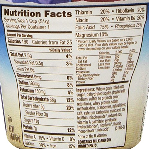 QUAKER INSTANT OATMEAL APPLES & CRANBERRIES 1.79 OZ
