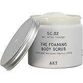 AKT The Foaming Body Scrub 8.4 Fl Oz, Skin Exfoliator, Body Scrub with Rice & Sugar, Papaya & Nourishing Oils, Natural Exfoliating Sugar Scrub with Vitamin E, Dead Skin Remover for Body