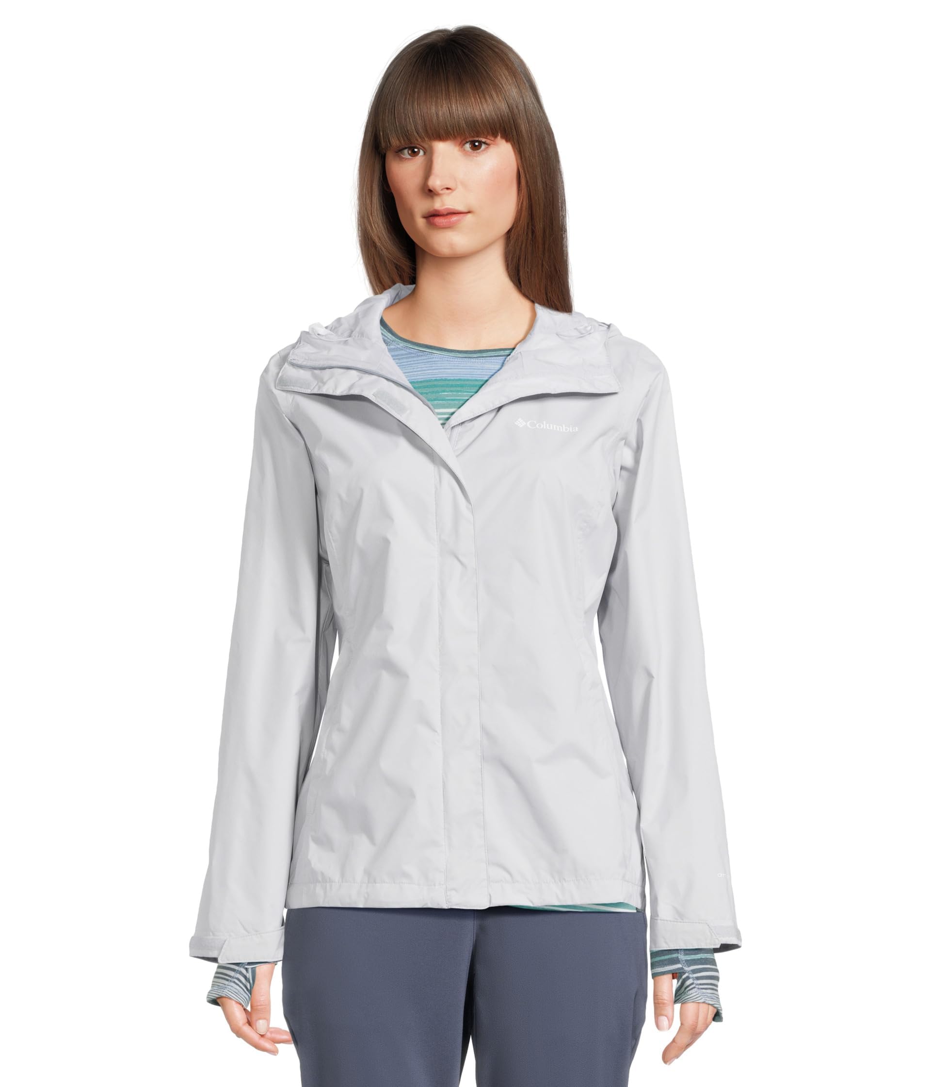 Columbia Womens Arcadia II Waterproof Rain Jacket, Cirrus Grey, X-Small