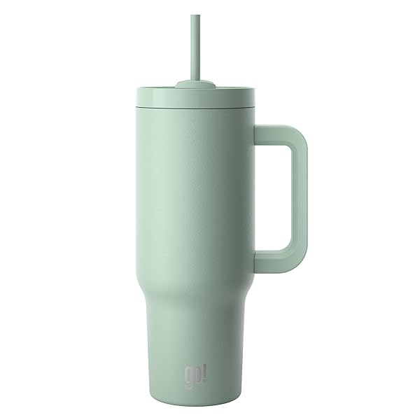 GO! 40OZ STAINLESS STEEL HANDLE TUMBLER WITH TRIPLE...