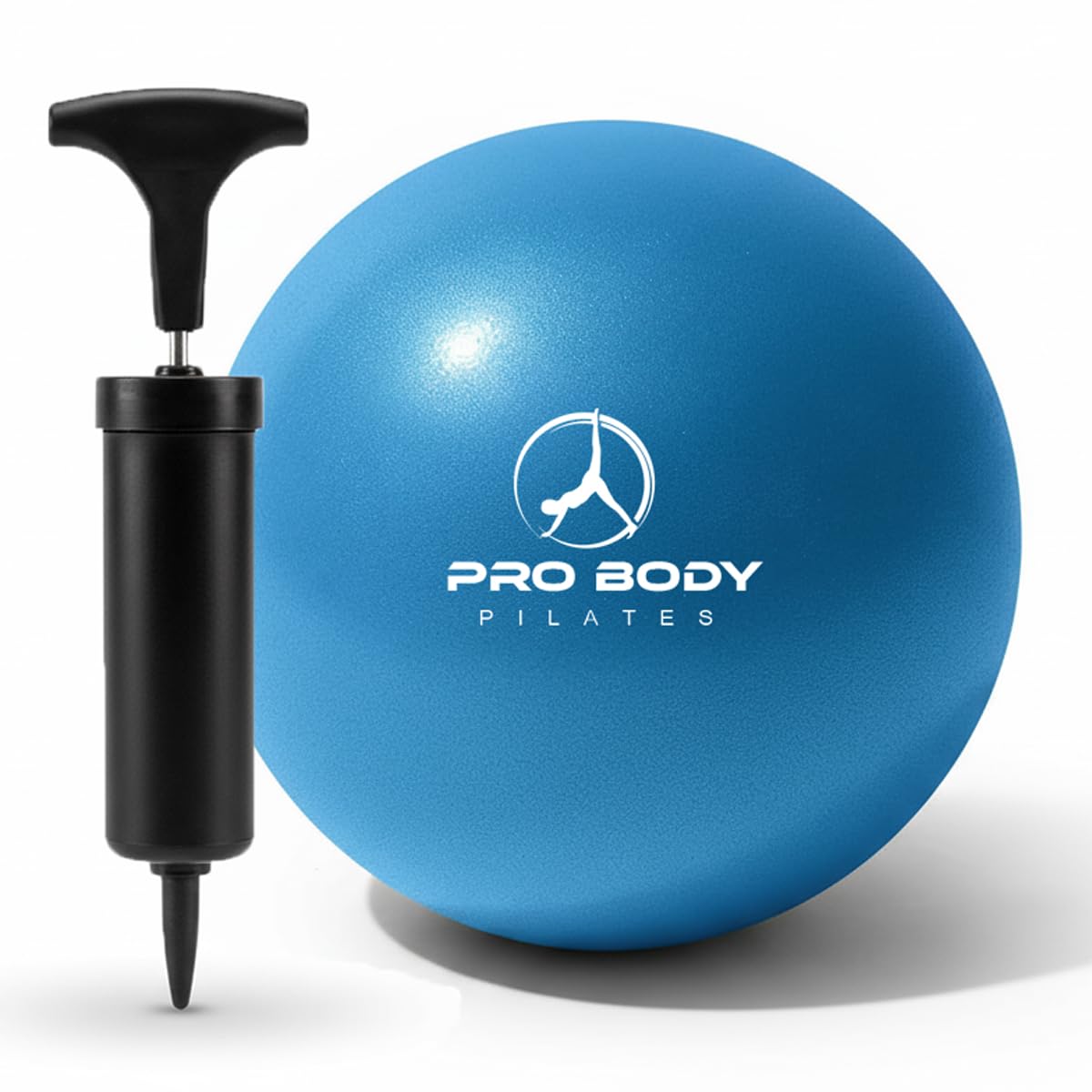 ProBody Pilates Small Exercise Ball with Pump - 9 Inch Workout Ball for Stability, Barre, Yoga, Core & Physical Therapy
