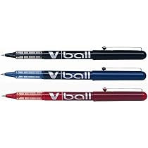 Penne Roller Pilot V-Ball 05 - Set Di 4, Inchiostro Liquido, Punta Fine 0.5mm, Nero - Foto 2