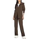 Casly Lamiit Lounge Sets for Women 2026 Spring Sweatsuit Long Sleeve Zip Up Travel Outfit Wide Leg Sweatpant Tracksuit