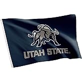 Desert Cactus Utah State University USU Flag - 3 x 5 Feet Aggies Banner, Indoor/Outdoor Durable Fabric, 100% Polyester Design (Style 1)
