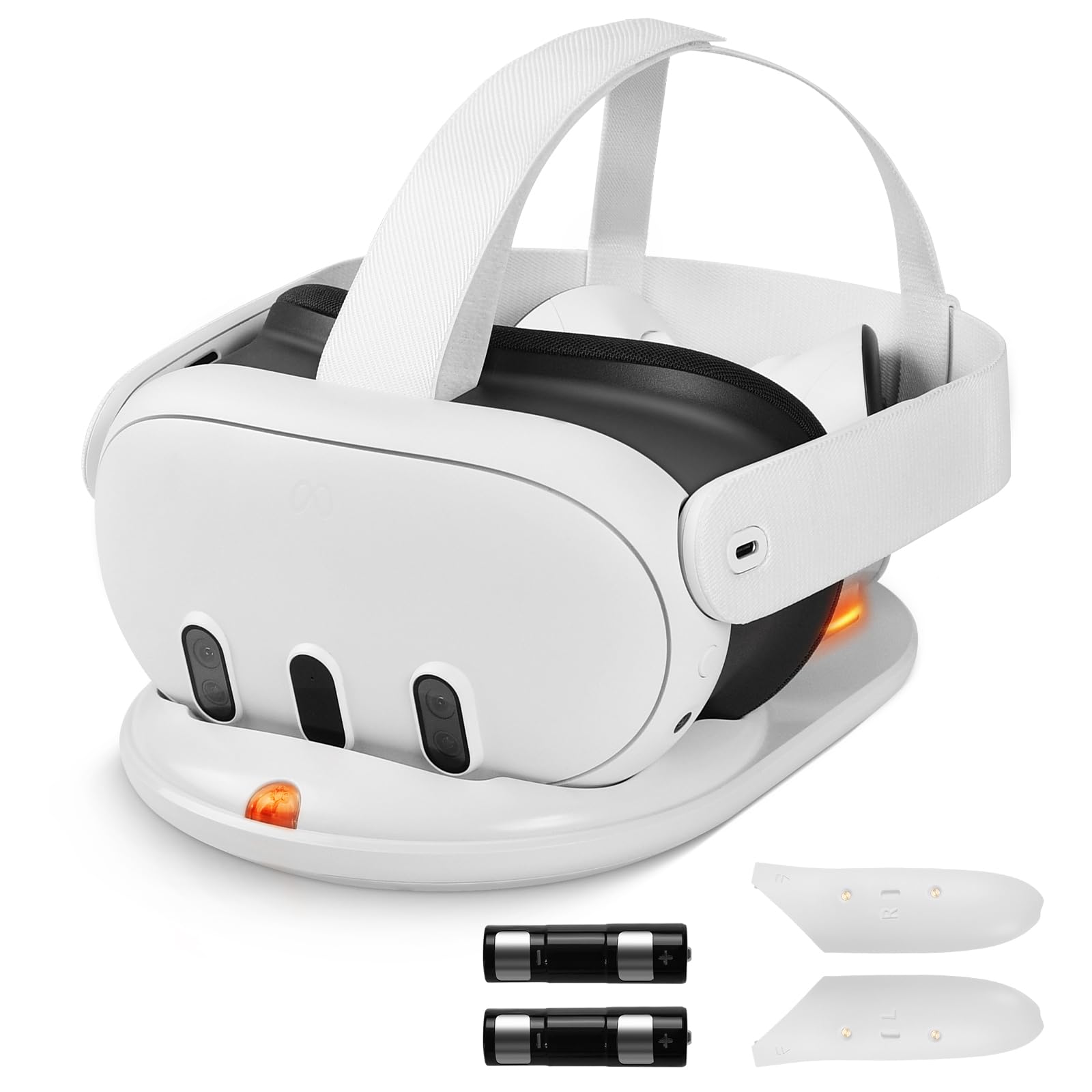 Photo 1 of Charging Dock for Meta Quest 3, with 2 Rechargeable Batteries,Magnetic Charging Station for Quest 3 VR Headset & Controllers