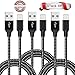 iPhone Charger,Akaho Lightning Cable 3Pack 6FT High Speed Nylon Braided iPhone Cable for iPhone 7/7 Plus/6/6 Plus/6S/6S Plus,SE/5S/5,iPad,iPod Nano 7 (Black White)