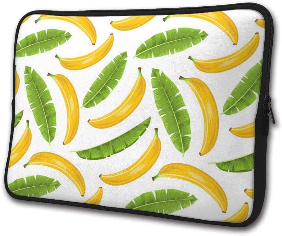 Pattern with Banana Leaves Laptop Sleeve Case Computer Cover Handbag
