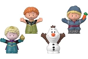 Fisher-Price Little People Toddler Toys Disney Frozen Elsa & Friends Figure Set with Anna Kristoff & Olaf for Ages 18+ Months