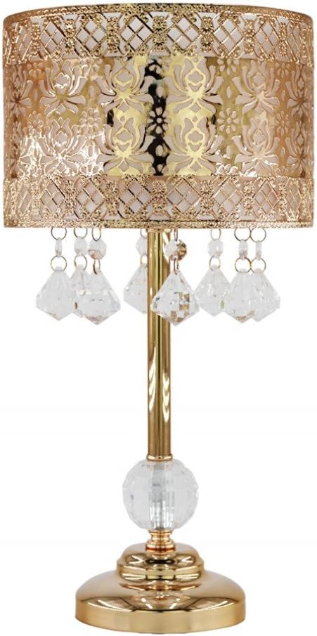 Elegant Seattle Rose Table Desk Lamp in French Gold