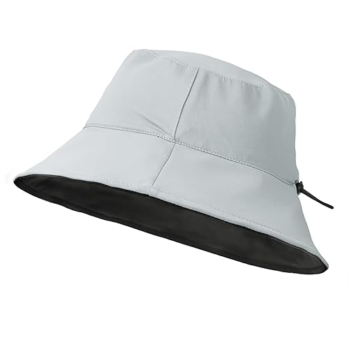 Sukeen Bucket Hat for Women Men Summer Beach Sun Hat Reversible Packable Adjustable UPF50+ Cooling Hat for Hiking Fishing Gray/Black