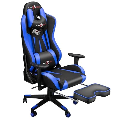 Buy Ergonomic Big And Tall Gaming Chair With Footrest For Adults 400 Lbs Reclining Office Chair With Headrest And Lumbar Support Computer Racing Pc Chair With Adjustable Armrest For Teens Black Blue