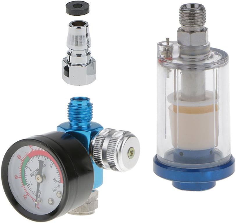 Air Pressure Regulator & in-line Water Trap Filter for Compressor HVLP LVLP