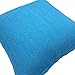 YOUR SMILE Pure Square Decorative Throw Pillows Case Cushion Covers Shell Cotton Linen Blend 18 X 18 Inches, Pack of 2 (Blue)
