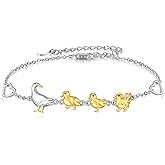 Animal Bracelet S925 Sterling Silver Heart Animal Jewelry Gift For Women Dog Lover