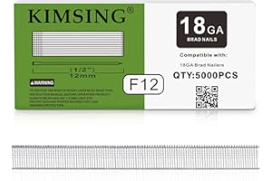 CHINA-TOP SILVER Kimsing 18 Gauge 1/2-Inch Brad Nails, 5000 Pieces per Box, Galvanized Finish Nails For 18GA Brad Nailers