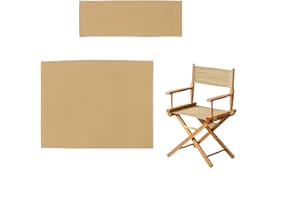 Wonafa 1 Set Director Chair Canvas Replacement with Wood Stick,18.9''L X 15''W Portable Replacement Cover Canvas for Directors Chair (Khaki)