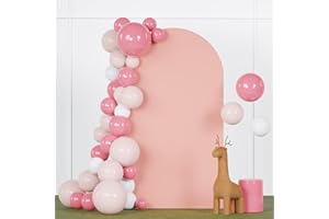 FANPROMS Arch Spandex Cover Dusty Rose 7.2FT Arch Cover Backdrop Fabric Chiara Wall Backdrop Cover for Garland Arch Frame Wedding Arch Covers Stretchy Backdrop Arch Cover Panels for Baby Shower Banquet Decor