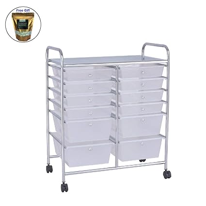 Amazon Com 12 Storage Drawer Rolling Cart Studio Organizer Bins