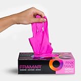 FRAMAR Pink Nitrile Gloves Small 100 Count Latex Free Disposable view 8
