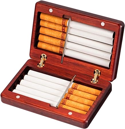 VIY Caja De Cigarrillo, Cigarrillos Caso, Durable De Madera ...