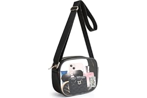 KETIEE Clear Crossbody Bag, Stadium Approved Clear Purse Bag for Concerts Sports Events Festivals