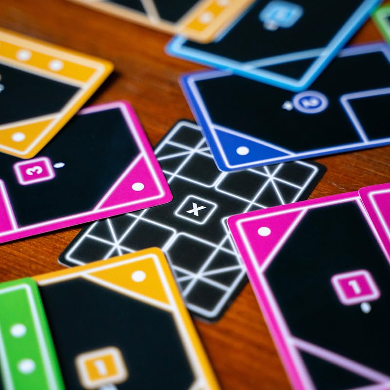 TACTA Card Game, Where Every Card Counts, Fast-Paced Strategic Shape Matching Party Game, Analyze and Optimize to Connect, Cover & Conquer to Win, Unique Party Game Play for 2 or More Players, Ages 7