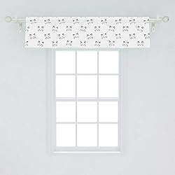 Ambesonne Kitten Window Valance, Sketching of a