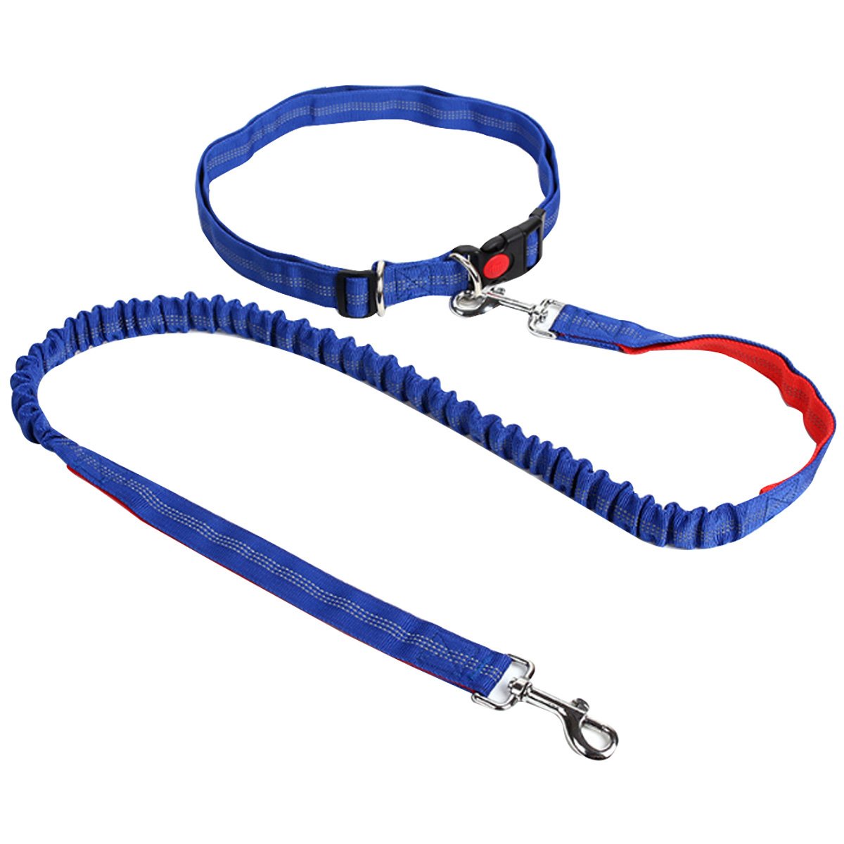 AiSi Dog Lead with Belly Strap, Jogging Lead, Adjustable Lead with Running Belt, Jogging Dog Lead for Small and Large Dogs, Lead for Jogging, Running, Hiking, Blue