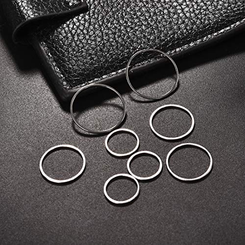OBSEDE Hollow Stainless Steel Pendants Charm Circle Shape Frame Jewelry Findings Bezels for DIY Crafts Earring Necklace Making 60pcs