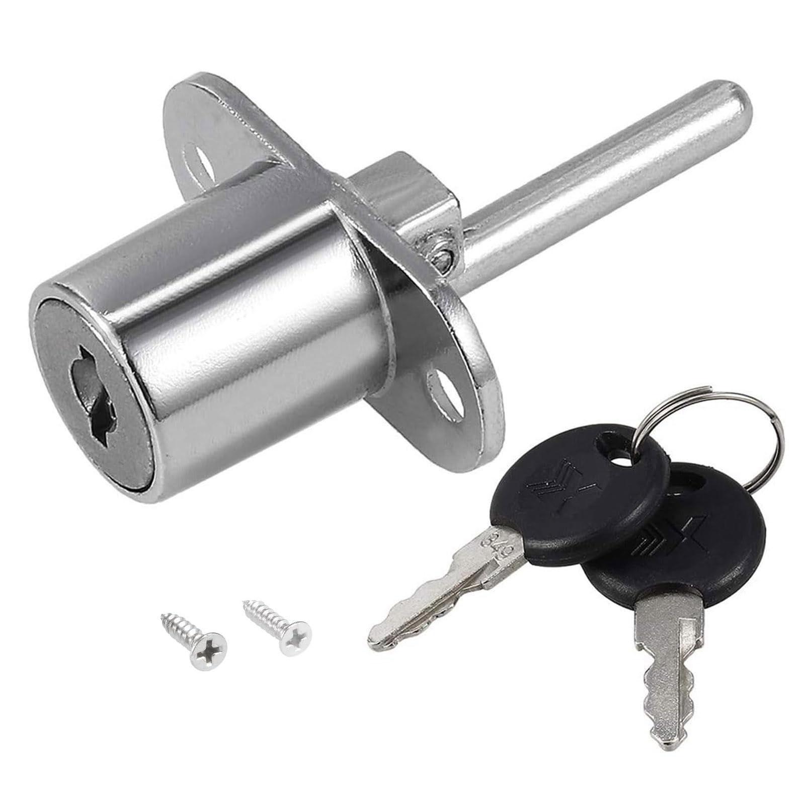 Recogwood 19mm Cabinet Plunger Lock, 3/4 Inch Cylinder Diameter Desk Drawer Plunger Lock Cupboard Security Cam Lock with Key for Filing Cabinets Wardrobe Display Cabinet Furniture, Key Different