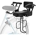 XIEEIX Rear Child Bike Seat,Rear Mounted Child Bike Seats,Back Mount Child Seat with Back Rest Armrest Foot Pedals,Width Adjustable Bicycle Rear Seat,Fits All Bicycle Rear Frames